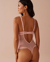 Embroidered Mesh Unlined Teddy