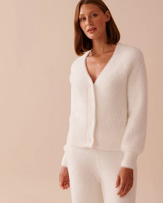 Cardigan en peluche moelleuse