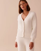 Cardigan en peluche moelleuse