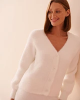 Cardigan en peluche moelleuse