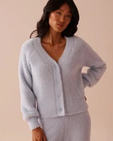 Cardigan en peluche moelleuse