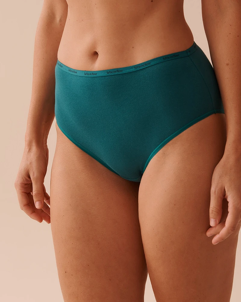 Culotte bikini taille haute coton