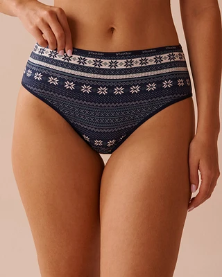 Culotte bikini taille haute coton