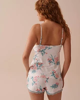 Camisole ultra douce imprimé jardin de roses