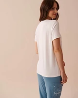 T-shirt col rond ultra doux à imprimé pingouin
