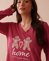 Gingerbread Print Super Soft Long Sleeve Shirt