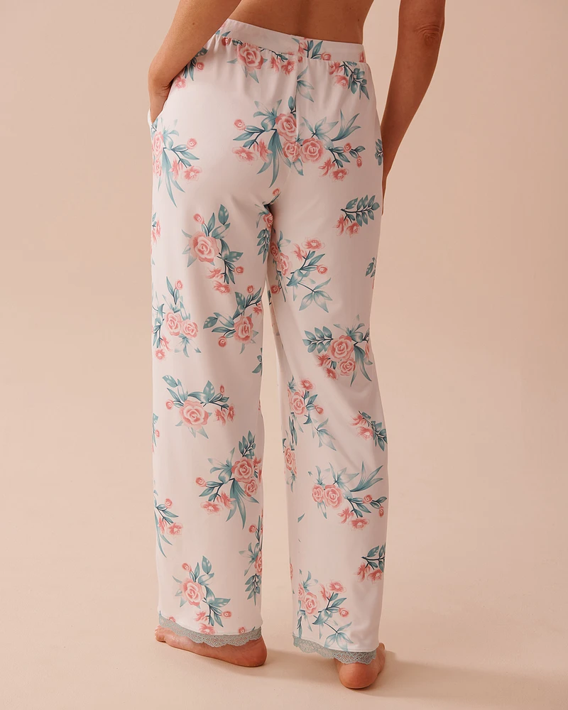 Rose Garden Print Super Soft Pajama Pants