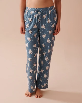 Pantalon de pyjama ultra doux à imprimé pingouin