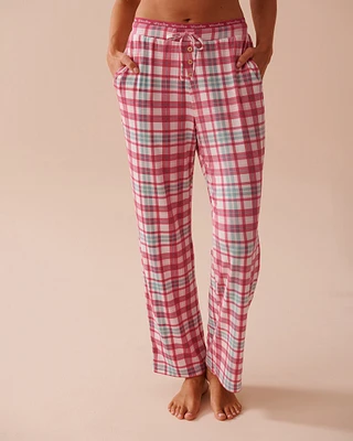 Pantalon de pyjama ultra doux à rayures rouges