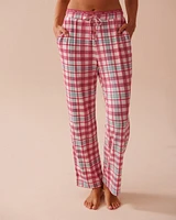 Pantalon de pyjama ultra doux à rayures rouges