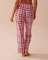 Pantalon de pyjama ultra doux à rayures rouges