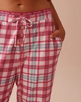 Pantalon de pyjama ultra doux à rayures rouges