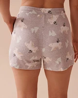 Polar Bear Print Recycled Fibers Pajama Shorts