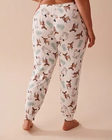 Animal Print Recycled Fibers Jogger Pajama Pants