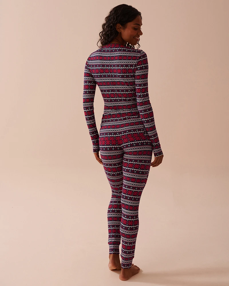 Fair Isle Print Super Soft Jumpsuit