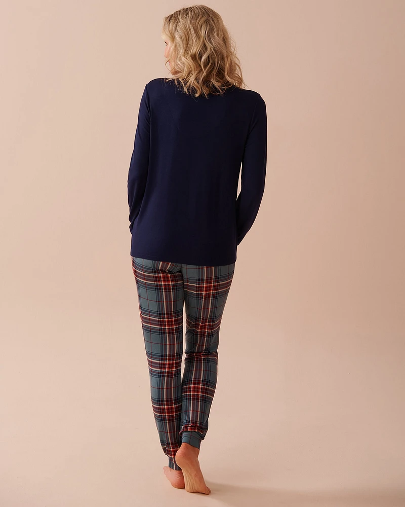 Plaid Long Sleeve PJ Set