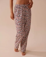 Winter Flowers Print Flannel PJ Set