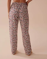 Winter Flowers Print Flannel PJ Set