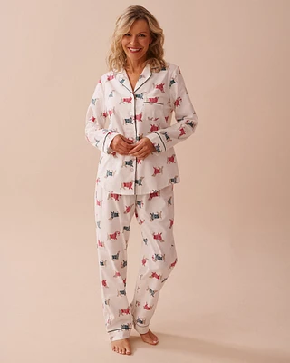 Dachshund Print Flannel PJ Set