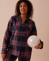 Blue Plaid Flannel PJ Set