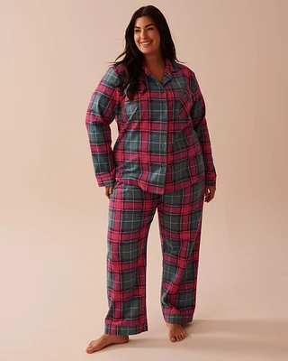 Red & Green Plaid Flannel PJ Set