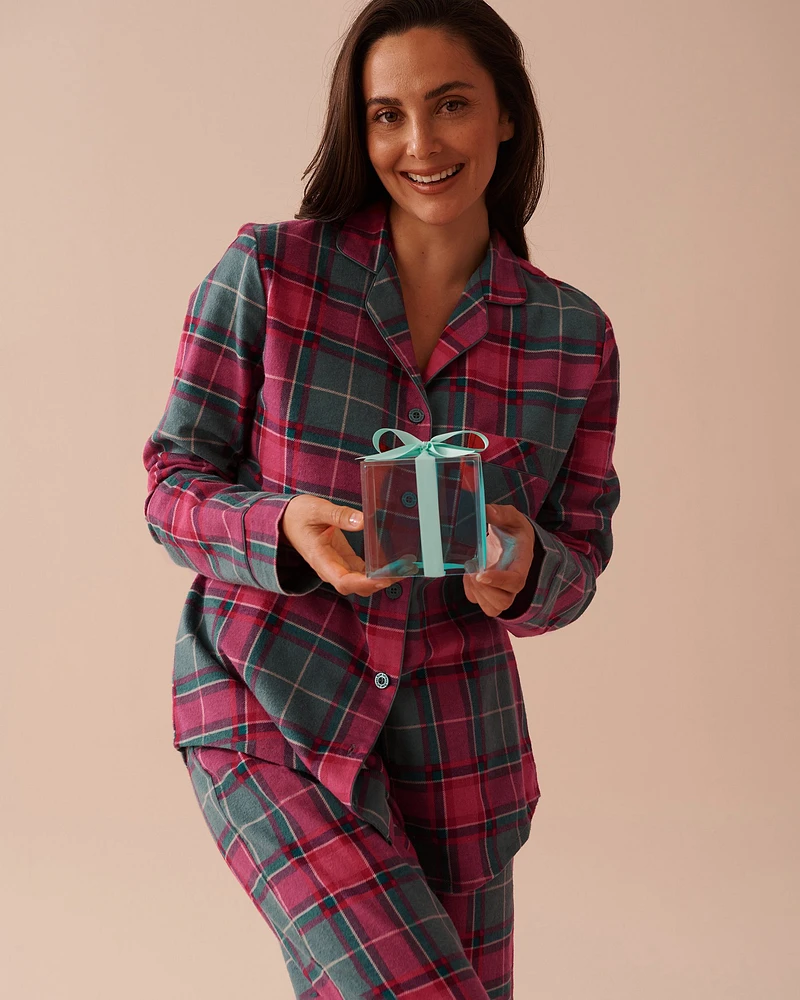 Red & Green Plaid Flannel PJ Set