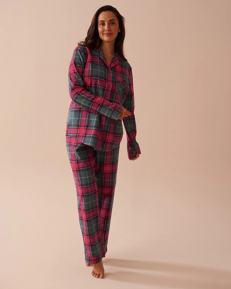 Red & Green Plaid Flannel PJ Set