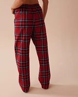 Ensemble pyjama en flanelle à carreaux rouges
