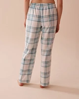 Blue Plaid Micropolar PJ Set