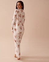 Ensemble pyjama en micropolaire imprimé ourson