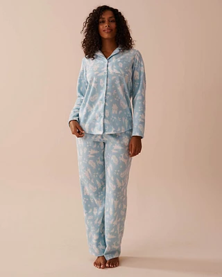 Winter Print Micropolar PJ Set