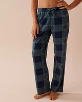 Blue & Green Plaid Micropolar PJ Set