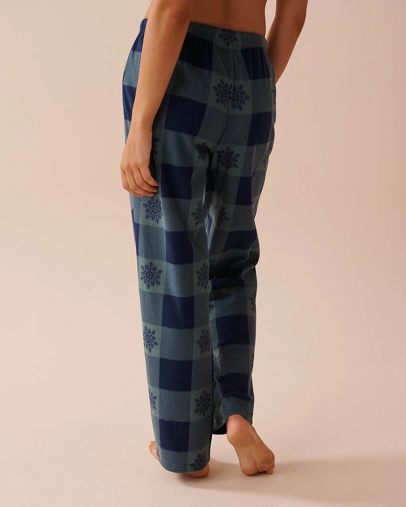 Blue & Green Plaid Micropolar PJ Set