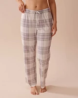 Lilac Plaid Cotton PJ Set