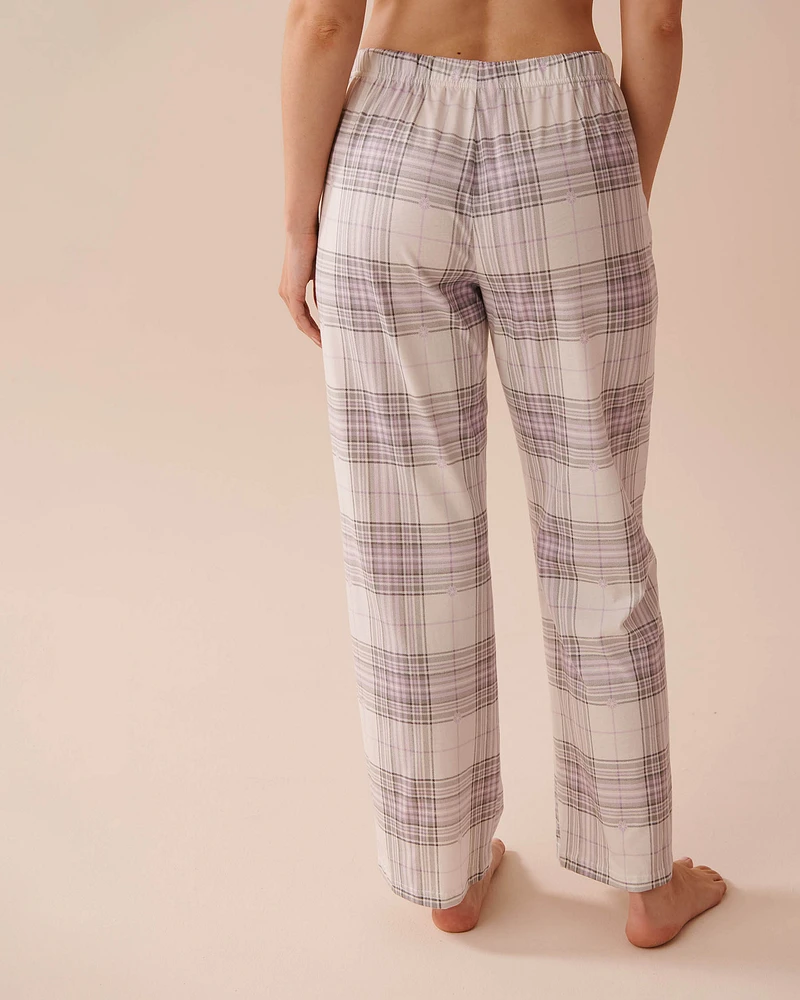 Lilac Plaid Cotton PJ Set