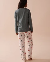 Ensemble pyjama en coton imprimé teckel