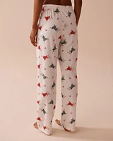 Ensemble pyjama en coton imprimé teckel