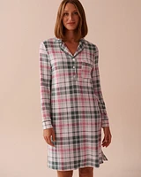 Recycled Fibers Plaid Sleepshirt