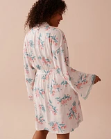 Rose Garden Print Soft Kimono