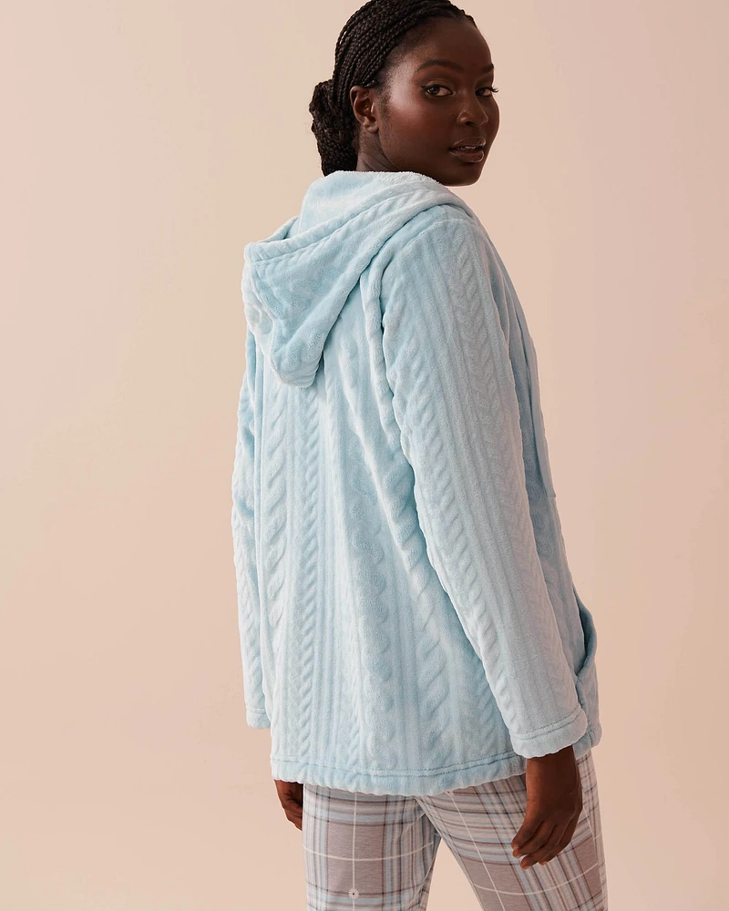 Cardigan doux à effet torsadé en fibres recyclées