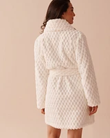 Soft Plush Quilted Effect Robe