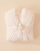 Soft Plush Quilted Effect Robe