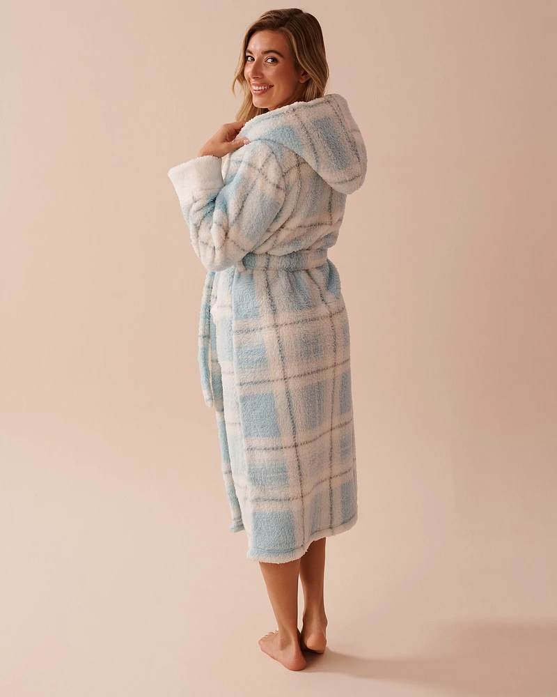 Sherpa Plaid Robe