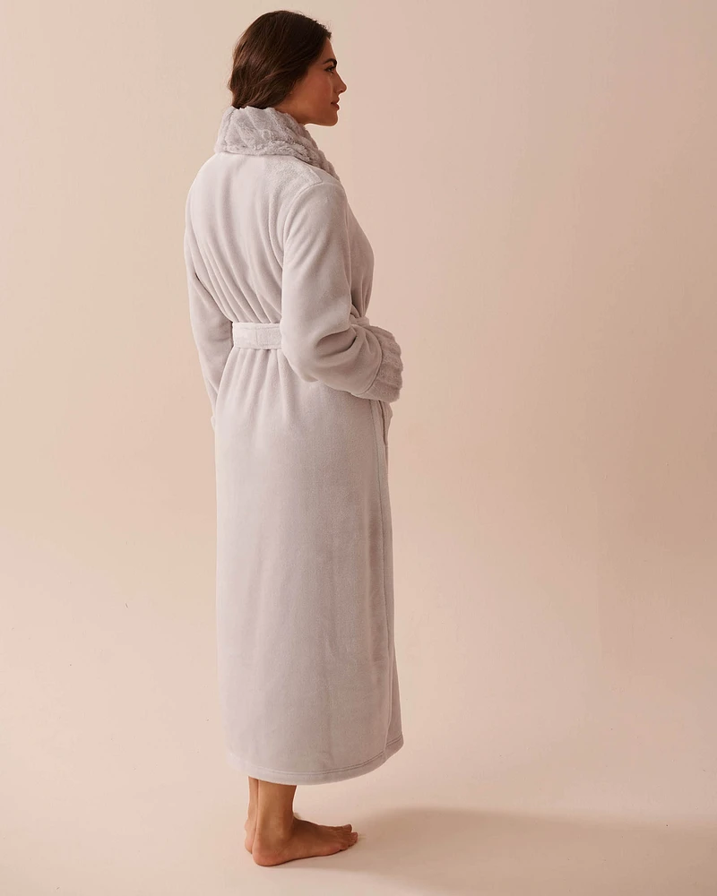 Long Faux Fur and Soft Plush Robe