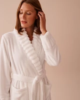 Long Faux Fur and Soft Plush Robe