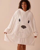 Polar Bear Soft Plush Oversized Hoodie