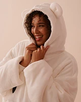 Polar Bear Soft Plush Oversized Hoodie