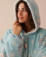 Penguin Soft Plush Oversized Hoodie