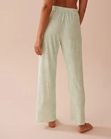 Pantalon de pyjama ultra doux à imprimé flocon