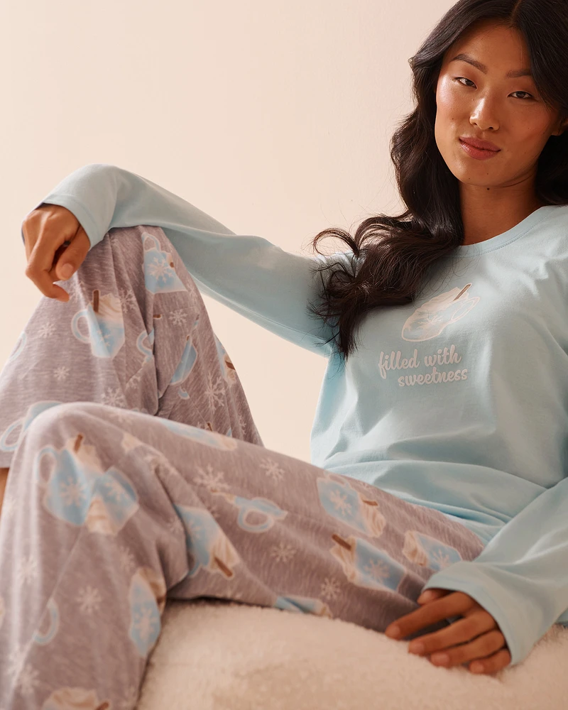 Ensemble pyjama en coton imprimé tasses